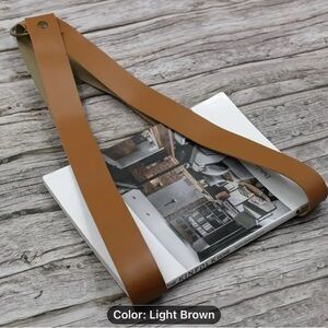 Light Brown Leather Magazine Holder